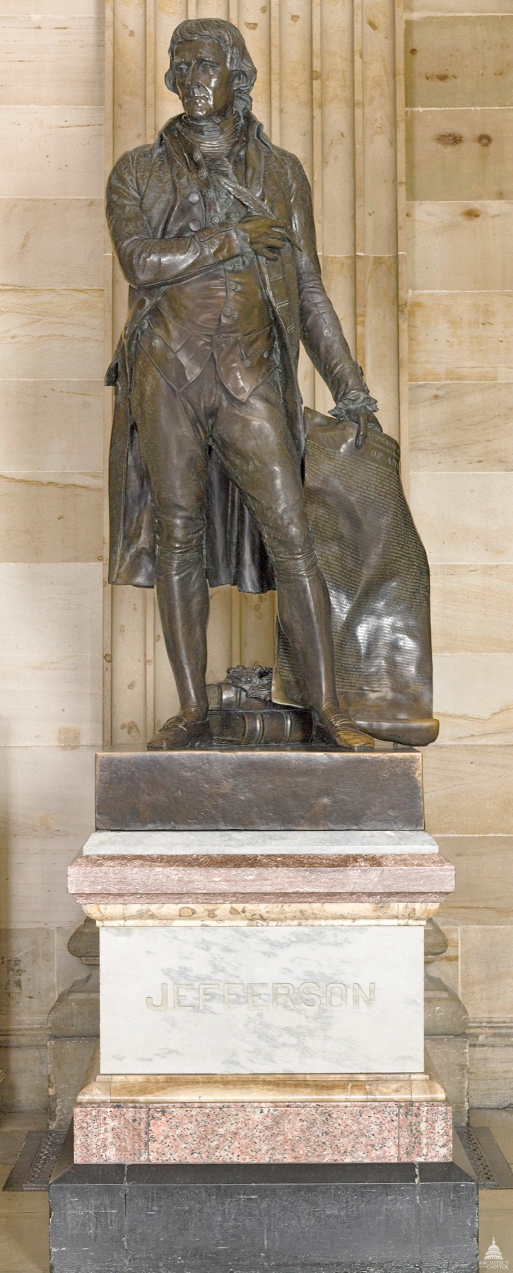 The related bronze Thomas Jefferson sculpture by David d’Angers in the United States Capitol Rotunda
